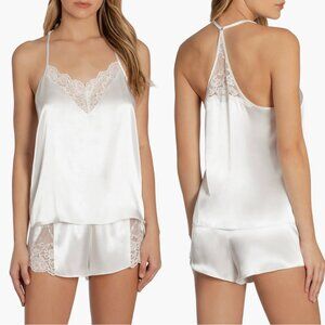 In Bloom By Jonquil Grace Short Satin Pajamas Set Off White Size M